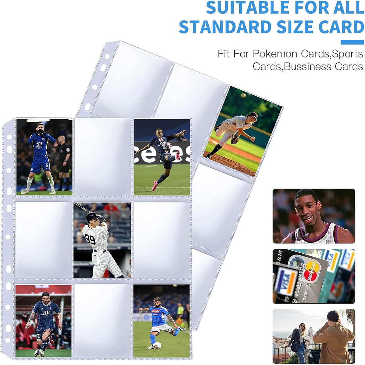 50 Pack 9 Pocket Card Sleeves  - Trading Card Binder recension och pris